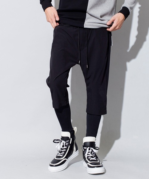 NO ID.(ノーアイディ)の「【NO ID.】Stretch Layered Sarrouel Cropped Pants / ストレッチ レイヤード サルエル クロップド パンツ(その他パンツ・メンズ・ブラック系その他/ブラック・1/3/2)」の18枚目の写真