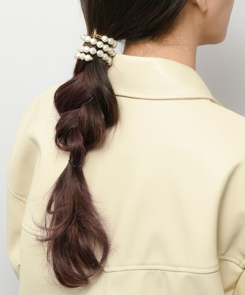 パール付きゴールドヘアアクセサリー パール付きヘアピン ヘアアクセサリー ゴールド【2ヶ】 : ビーズ