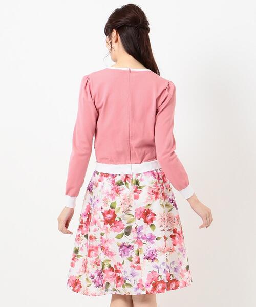 TOCCA(トッカ)の「【洗える!】ALSTROMERIA ニットドレス(ワンピース・レディース・ネイビー系1/ピンク系1・X-SMALL/MEDIUM)」の3枚目の写真