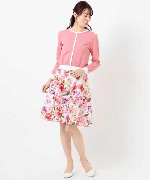 TOCCA(トッカ)の「【洗える!】ALSTROMERIA ニットドレス(ワンピース・レディース・ネイビー系1/ピンク系1・X-SMALL/MEDIUM)」の4枚目の写真
