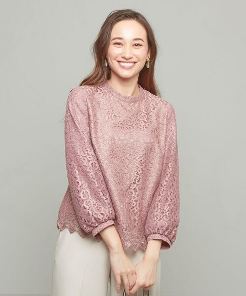 closet story（クローゼットストーリー）の「＜closet story＞ ラッセル キカLACE ブラウス（シャツ/ブラウス・レディース・ライトグレー/ネイビー/ライトピンク・FREE）」の3枚目の写真