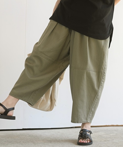 rps（アールピーエス）の「コットンツイルエッグパンツ（その他パンツ・レディース・カーキ/ブラック/ベージュ/ライトベージュ/ライトカーキ/アイボリー・M/フリー）」の5枚目の写真