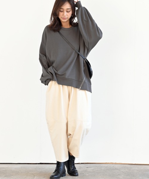 rps（アールピーエス）の「コットンツイルエッグパンツ（その他パンツ・レディース・カーキ/ブラック/ベージュ/ライトベージュ/ライトカーキ/アイボリー・M/フリー）」の9枚目の写真