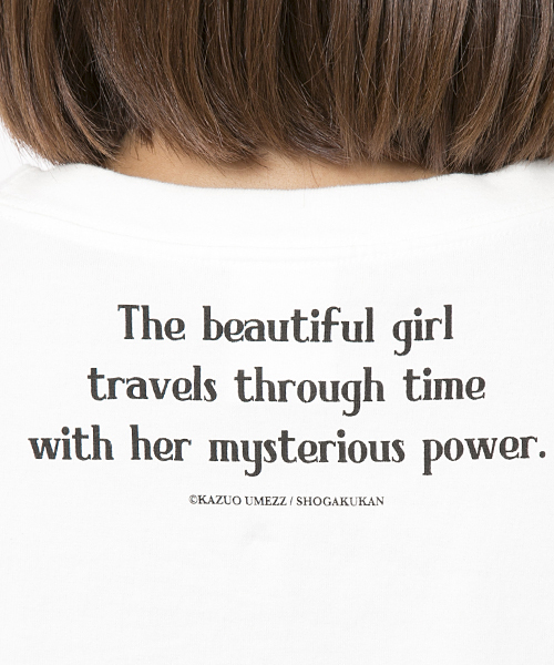 X-girl（エックスガール）の「【楳図かずお】 OROCHI FACE S/S TEE（Tシャツ/カットソー・レディース・ホワイト/ブラック/イエロー・1/2）」の6枚目の写真