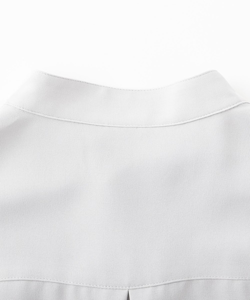 Mark Gonzales（マーク・ゴンザレス）の「Mark Gonzales/マークゴンザレス MONO-MART別注 ブライトポプリン オーバーサイズ クレリック 1/2 sleeve バンドカラーシャツ（シャツ/ブラウス・メンズ・ライトグレー/ブラック/ブラック系その他/グレー系その他/ベージュ系その他/ライラック/グレイッシュベージュ/グレイッシュブルー・M/L）」の12枚目の写真