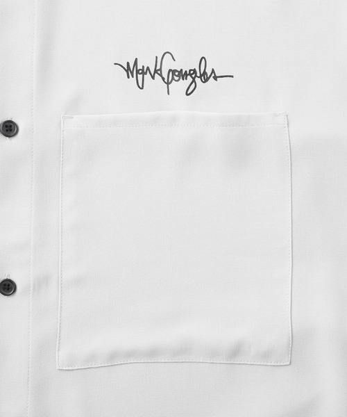 Mark Gonzales（マーク・ゴンザレス）の「Mark Gonzales/マークゴンザレス MONO-MART別注 ブライトポプリン オーバーサイズ クレリック 1/2 sleeve バンドカラーシャツ（シャツ/ブラウス・メンズ・ライトグレー/ブラック/ブラック系その他/グレー系その他/ベージュ系その他/ライラック/グレイッシュベージュ/グレイッシュブルー・M/L）」の13枚目の写真