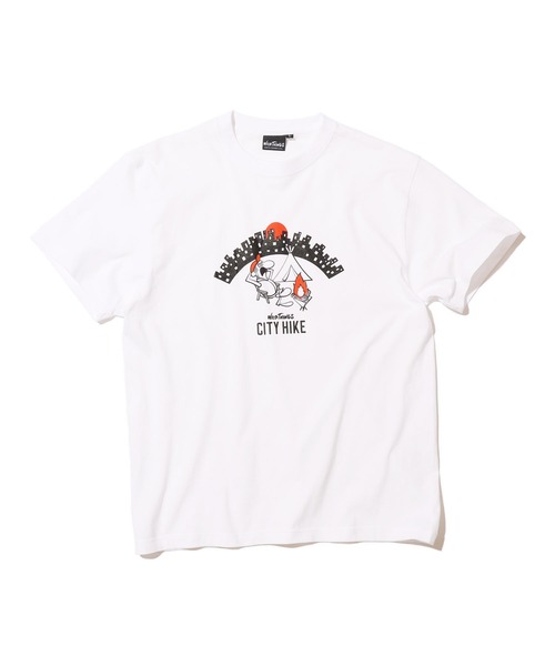 WILD THINGS（ワイルドシングス）の「WILDTHINGS/ワイルドシングス CITY HIKE ロゴプリント 半袖/Tシャツ（Tシャツ/カットソー・メンズ・ホワイト/ブラック/ネイビー/サンドベージュ・M/L/XL）」の17枚目の写真