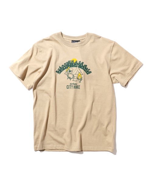 WILD THINGS（ワイルドシングス）の「WILDTHINGS/ワイルドシングス CITY HIKE ロゴプリント 半袖/Tシャツ（Tシャツ/カットソー・メンズ・ホワイト/ブラック/ネイビー/サンドベージュ・M/L/XL）」の19枚目の写真