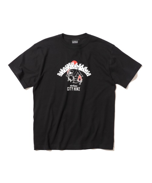 WILD THINGS（ワイルドシングス）の「WILDTHINGS/ワイルドシングス CITY HIKE ロゴプリント 半袖/Tシャツ（Tシャツ/カットソー・メンズ・ホワイト/ブラック/ネイビー/サンドベージュ・M/L/XL）」の5枚目の写真