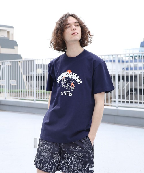 WILD THINGS（ワイルドシングス）の「WILDTHINGS/ワイルドシングス CITY HIKE ロゴプリント 半袖/Tシャツ（Tシャツ/カットソー・メンズ・ホワイト/ブラック/ネイビー/サンドベージュ・M/L/XL）」の21枚目の写真