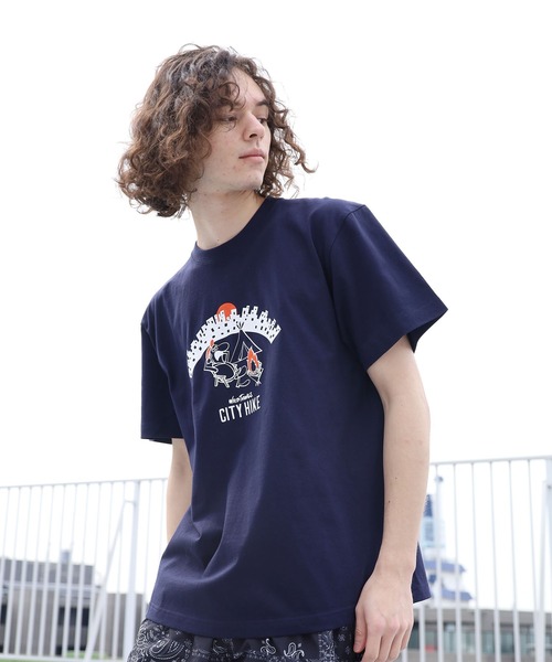 WILD THINGS（ワイルドシングス）の「WILDTHINGS/ワイルドシングス CITY HIKE ロゴプリント 半袖/Tシャツ（Tシャツ/カットソー・メンズ・ホワイト/ブラック/ネイビー/サンドベージュ・M/L/XL）」の22枚目の写真
