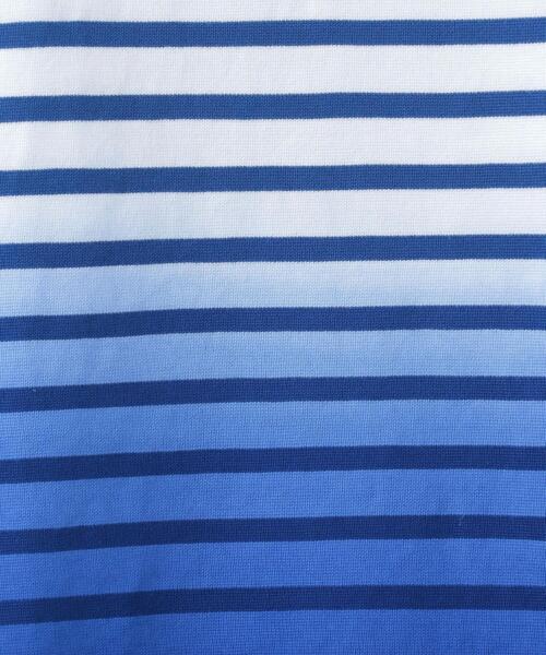6（ロク）の「＜6(ROKU)＞RASCHEL BORDER PULLOVER DIP DYE