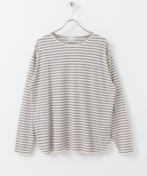 URBAN RESEARCH DOORS（アーバンリサーチドアーズ）の「【WEB限定】ハニカムボーダーロングTシャツ（Tシャツ/カットソー・レディース・ブラック/グレー/ラベンダー/ブルー系その他・ONE）」の17枚目の写真