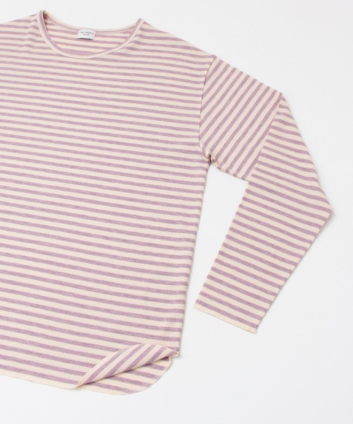 URBAN RESEARCH DOORS（アーバンリサーチドアーズ）の「【WEB限定】ハニカムボーダーロングTシャツ（Tシャツ/カットソー・レディース・ブラック/グレー/ラベンダー/ブルー系その他・ONE）」の8枚目の写真