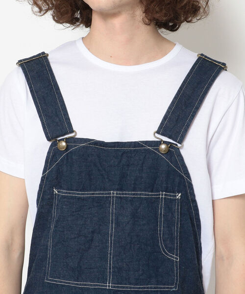 CAL O LINE（キャルオーライン）の「CAL O LINE /キャルオーライン　utility denim apron 2nd（ベスト・メンズ・ブルー・FREE）」の4枚目の写真