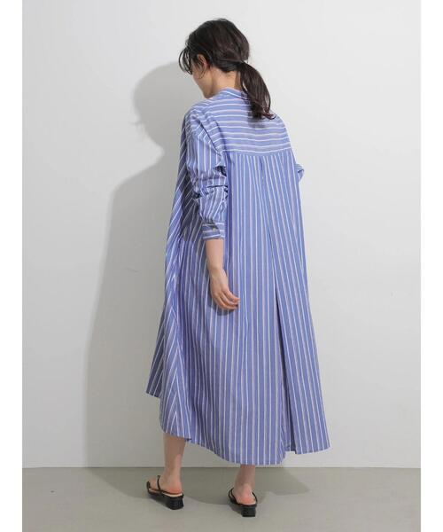 AMERICAN HOLIC（アメリカンホリック）の「バックボタンスキッパーシャツワンピース（シャツワンピース・レディース・オフホワイト/ブルー系その他6/ブルー系その他7・FREE）」の13枚目の写真