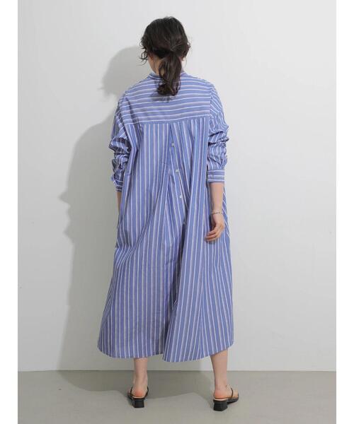 AMERICAN HOLIC（アメリカンホリック）の「バックボタンスキッパーシャツワンピース（シャツワンピース・レディース・オフホワイト/ブルー系その他6/ブルー系その他7・FREE）」の16枚目の写真