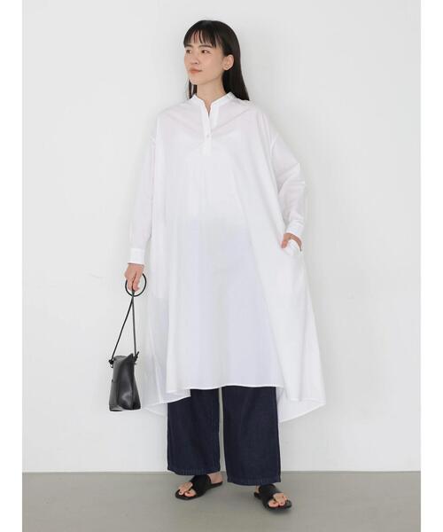 AMERICAN HOLIC（アメリカンホリック）の「バックボタンスキッパーシャツワンピース（シャツワンピース・レディース・オフホワイト/ブルー系その他6/ブルー系その他7・FREE）」の19枚目の写真