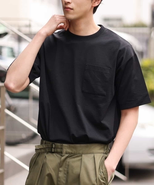 a.v.v（アーヴェヴェ）の「【抗菌防臭/接触冷感/速乾】ドローコードツキワイドシルエットカットソー[WEB限定サイズ]（Tシャツ/カットソー・メンズ・ホワイト/ブラック/チャコールグレー・44/46/50/48/52）」の2枚目の写真