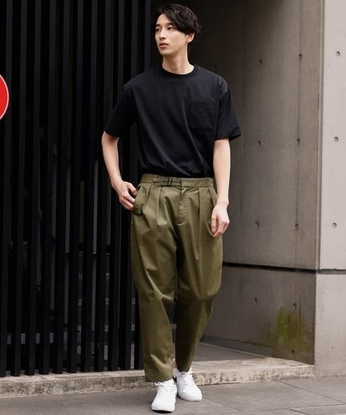 a.v.v（アーヴェヴェ）の「【抗菌防臭/接触冷感/速乾】ドローコードツキワイドシルエットカットソー[WEB限定サイズ]（Tシャツ/カットソー・メンズ・ホワイト/ブラック/チャコールグレー・44/46/50/48/52）」の5枚目の写真