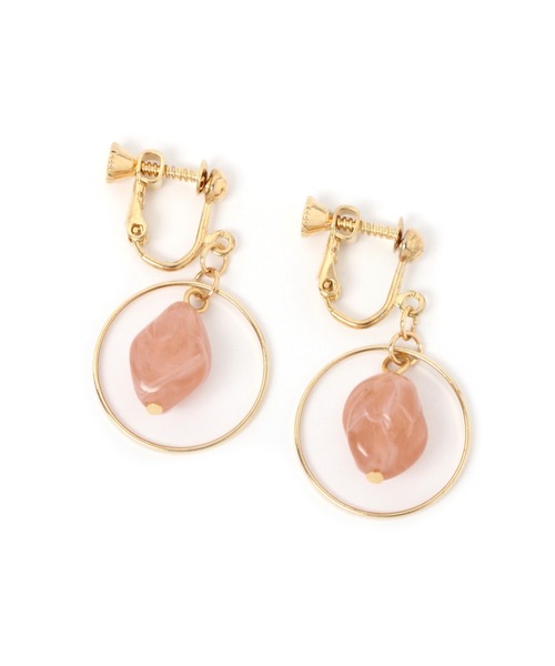 mysty woman(ミスティウーマン)の「サークルストーンイヤリング 947692(イヤリング・レディース・ピンク/イエロー/ブルー・FREE)」の6枚目の写真