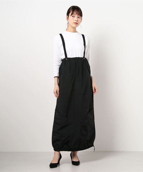 Kastane（カスタネ）の「リメイク風ミリタリージャンスカ（ジャンパースカート・レディース・ダークグリーン/ブラック・FREE）」の11枚目の写真