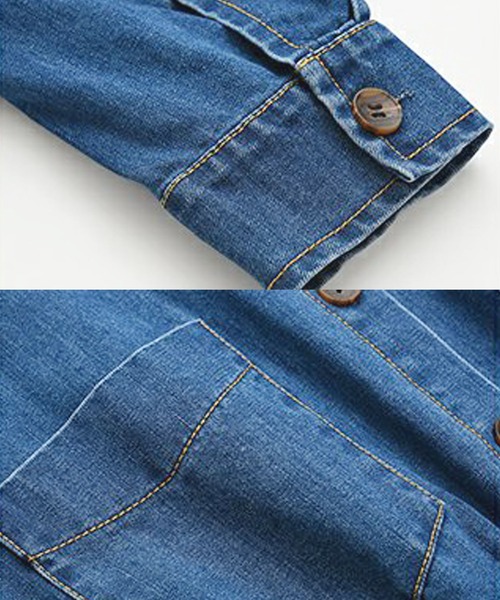 【セール】デニムフレアロングワンピース（ワンピース）｜Doula Doula（ドゥーラドゥーラ）