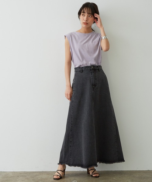 FRUIT OF THE LOOM(フルーツオブザルーム)の「【FRUIT OF THE LOOM for SALON】ノースリーブTシャツ(Tシャツ/カットソー・レディース・カーキ/オレンジ/ラベンダー/ベージュ・FREE)」の10枚目の写真