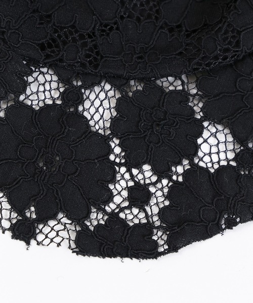 WC（ダブル シー）の「レースフリルハット（ハット・レディース・ホワイト/ブラック・FREE）」の7枚目の写真