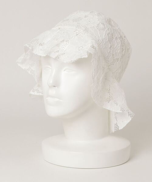 WC（ダブル シー）の「レースフリルハット（ハット・レディース・ホワイト/ブラック・FREE）」の11枚目の写真