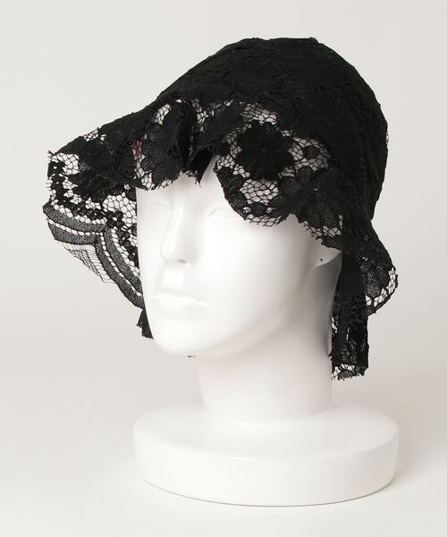 WC（ダブル シー）の「レースフリルハット（ハット・レディース・ホワイト/ブラック・FREE）」の14枚目の写真
