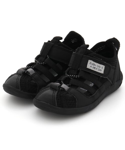 IFME（イフミー）の「IFME(イフミー)編み上げ水抜きユニサンダル(トドラー)（サンダル・キッズ・ブラック/グリーン/アイボリー/グレー/ピンク・16/18/20/19/17）」の3枚目の写真