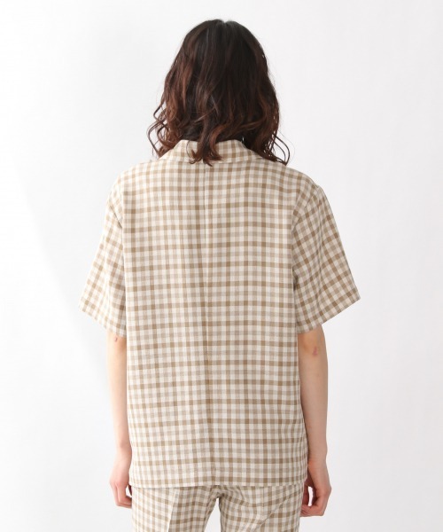 LOWRYS FARM（ローリーズファーム）の「バスケットチェックジャケットＳＳ　925750（テーラードジャケット・レディース・ブラウン/グリーン・FREE）」の12枚目の写真