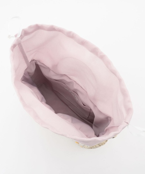 MISCH MASCH（ミッシュマッシュ）の「フルールトートかごバッグ（かごバッグ・レディース・ライトブルー/ホワイト/ピンク・FREE）」の14枚目の写真