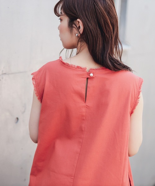 natural couture(ナチュラルクチュール)の「綿麻フリンジテントラインワンピース(ワンピース・レディース・ブラック/グレー/インディゴブルー/オレンジ/ライトベージュ・MEDIUM/LARGE)」の19枚目の写真