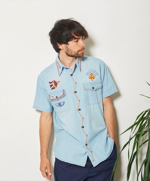 GUCCI（グッチ）の「Gucci - タイガー刺繍 ボーリングシャツ - men