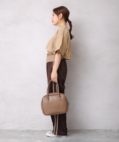 Bonjour Sagan(ボンジュールサガン)の「配色ステッチちびTEE【ZOZO限定アイテム】(Tシャツ/カットソー・レディース・ブラック/ダークオレンジ/ベージュ/グリーン/ダークグリーン/オフホワイト・FREE)」の10枚目の写真