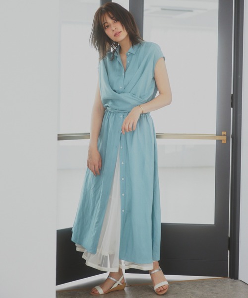 Web限定カラーあり クロスリネンシャツワンピース ワンピース Ezick エジック のファッション通販 Zozotown