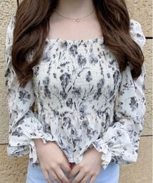 chuu | SONYUNARA 水墨柄シフォンブラウス(Tシャツ/カットソー)