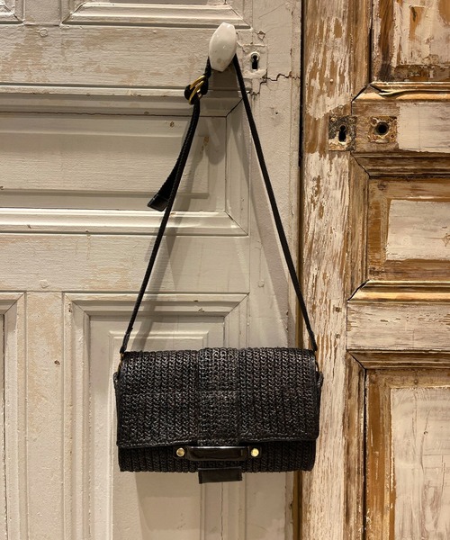 BEARDSLEY（ビアズリー）の「《a.》ラフィアバッグ（ショルダーバッグ・レディース・ブラック・FREE）」の2枚目の写真