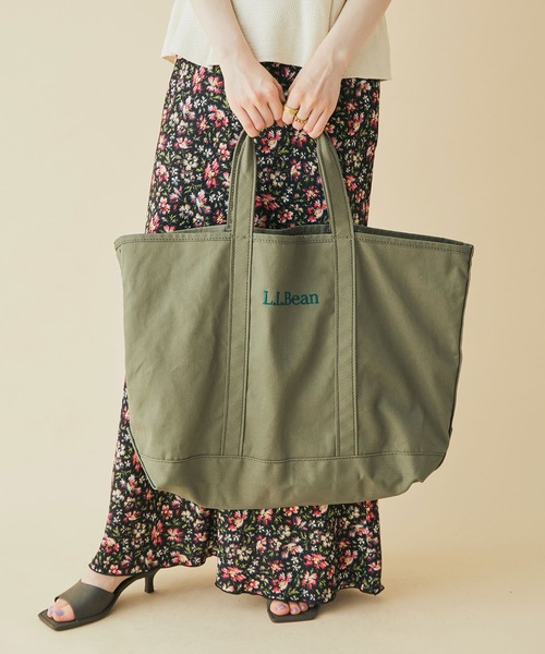 L.L.Bean（エルエルビーン）の「【L.L Bean】グロッサリートートバッグ（トートバッグ・レディース・ブラック/カーキ/キナリ/チャコールグレー・FREE）」の4枚目の写真