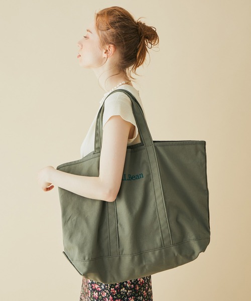 L.L.Bean（エルエルビーン）の「【L.L Bean】グロッサリートートバッグ（トートバッグ・レディース・ブラック/カーキ/キナリ/チャコールグレー・FREE）」の18枚目の写真