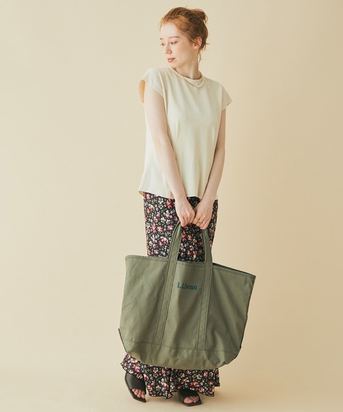 L.L.Bean（エルエルビーン）の「【L.L Bean】グロッサリートートバッグ（トートバッグ・レディース・ブラック/カーキ/キナリ/チャコールグレー・FREE）」の19枚目の写真