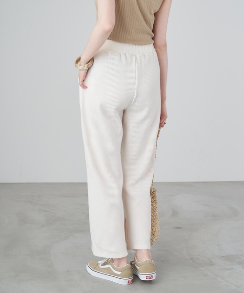 Chaco closet（チャコ クローゼット）の「ウエストリブスリットパンツ（その他パンツ・レディース・ネイビー/グレー/カーキ/アイボリー・FREE）」の12枚目の写真