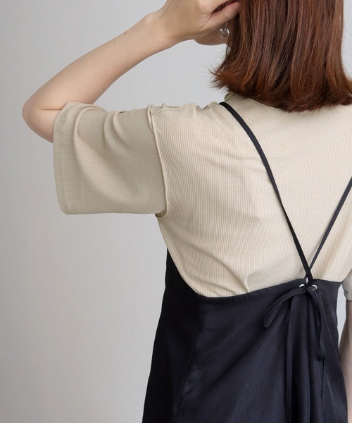 HER CLOSET（ハークローゼット）の「【HERCLOSET】シアーテレコプルオーバー（Tシャツ/カットソー・レディース・ブラック/ライトブラウン/ブラウン/ライトベージュ・M）」の21枚目の写真