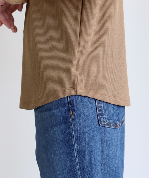 HER CLOSET（ハークローゼット）の「【HERCLOSET】シアーテレコプルオーバー（Tシャツ/カットソー・レディース・ブラック/ライトブラウン/ブラウン/ライトベージュ・M）」の10枚目の写真