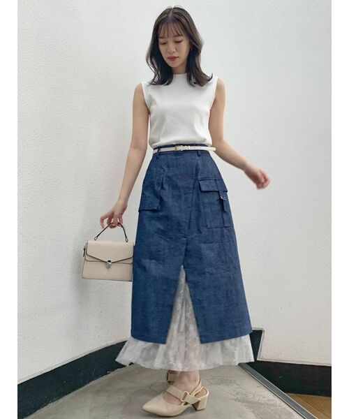 dazzlin（ダズリン）の「バックリボンノースリトップス（Tシャツ/カットソー・レディース・ブラック/グレー/オフホワイト/モカ・FREE）」の7枚目の写真