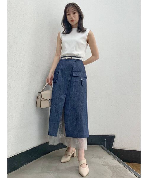 dazzlin（ダズリン）の「バックリボンノースリトップス（Tシャツ/カットソー・レディース・ブラック/グレー/オフホワイト/モカ・FREE）」の8枚目の写真