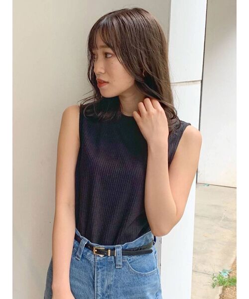 dazzlin（ダズリン）の「バックリボンノースリトップス（Tシャツ/カットソー・レディース・ブラック/グレー/オフホワイト/モカ・FREE）」の15枚目の写真