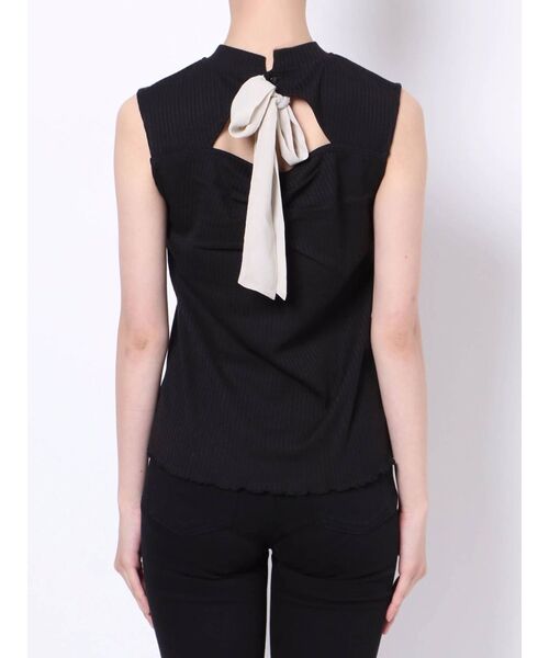 dazzlin（ダズリン）の「バックリボンノースリトップス（Tシャツ/カットソー・レディース・ブラック/グレー/オフホワイト/モカ・FREE）」の22枚目の写真